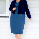 Maiocchi perfect velvet blazer in midnight - elegant cropped velvet jacket