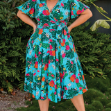 Arabella Dress in flamingo fun