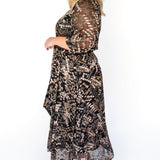 Victoria Dress in black diamond