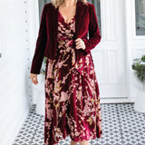 Elegant Violet Dress in blossom wine – perfect wedding guest or cocktail dress