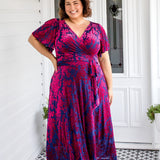 PRE-ORDER Violet Dress in cornflower velvet