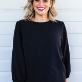 Violet Top in black