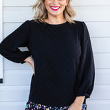 Violet Top in black