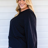 Violet Top in black