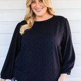 Violet Top in black