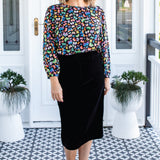 Violet Top in social butterfly black