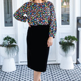 Violet Top in social butterfly black
