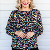 Violet Top in social butterfly black