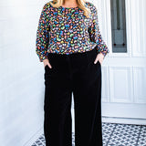 Violet Top in social butterfly black