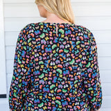 Violet Top in social butterfly black