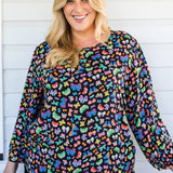 Violet Top in social butterfly black