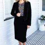 Perfect Velvet Blazer in black