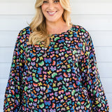 Violet Top in social butterfly black