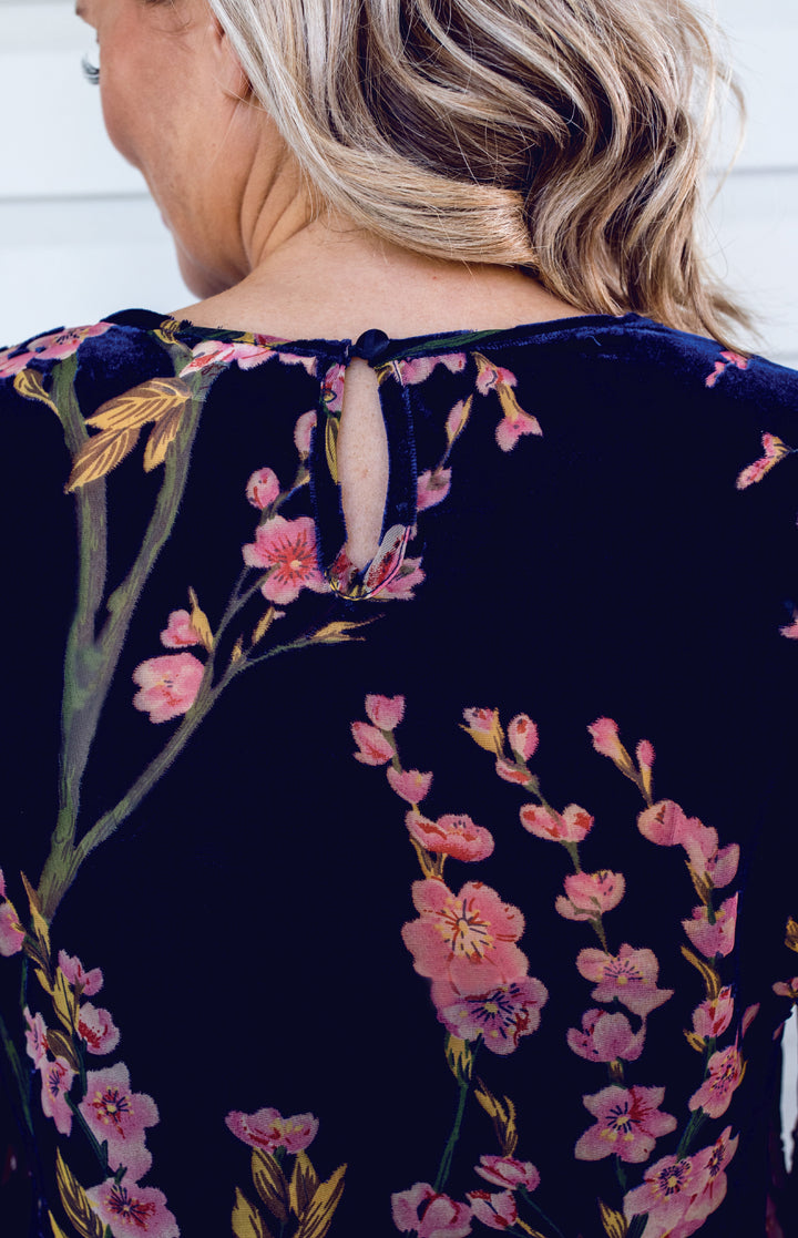 Violet Top in blossom blue