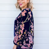 Violet Top in blossom blue