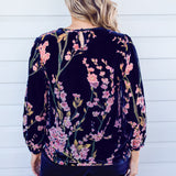 Violet Top in blossom blue