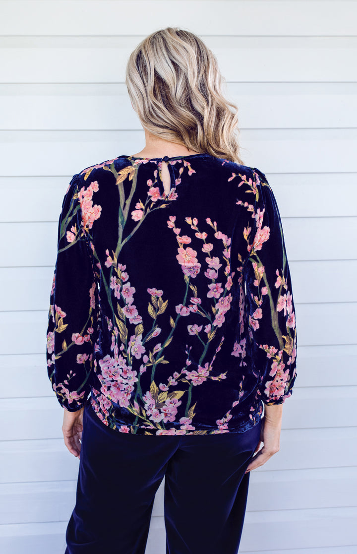 Violet Top in blossom blue