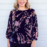 Violet Top in blossom blue