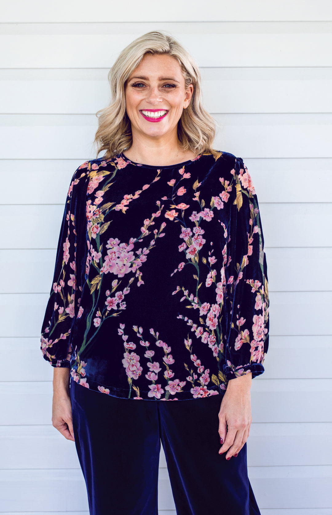 Violet Top in blossom blue