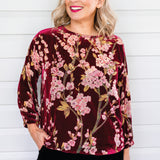 Velvet Violet Top in Blossom Wine by Maiocchi – feminine and bold.