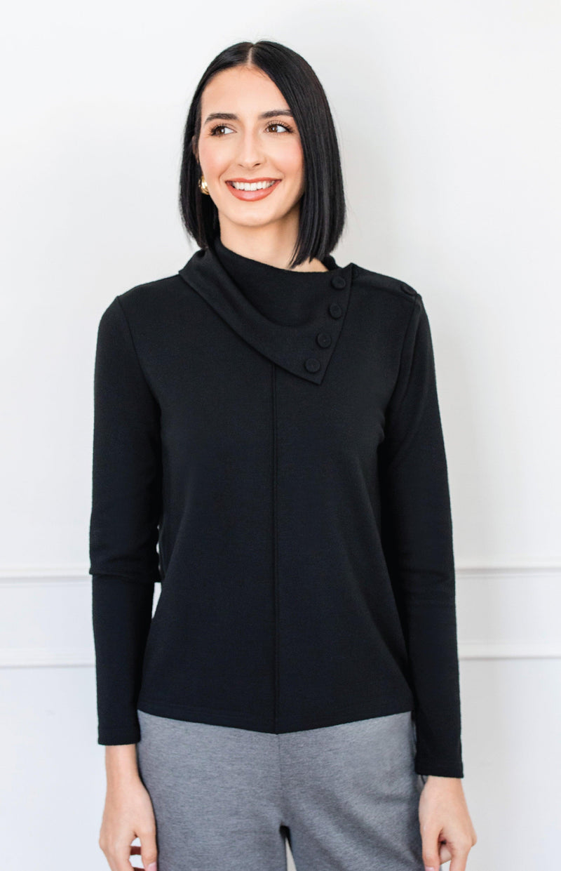 Weekend Ponte Top in black