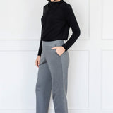 Weekend Ponte Pant in marle grey