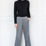 Weekend Ponte Pant in marle grey