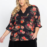 Zoe Blouse in now or never black