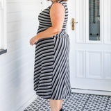 Zoe Dress in winter stripe