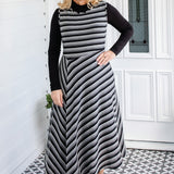Zoe Dress in winter stripe