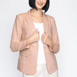 Lily Linen Blazer in blush