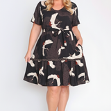 Maldives Mini Dress in poetry in motion black