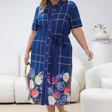 Maya Shirt Dress in daydreamers blue