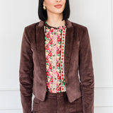 Cleo Cord Jacket in espresso