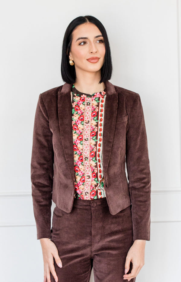Cleo Cord Jacket in espresso