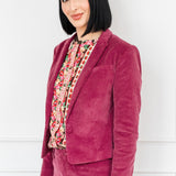 Cleo Cord Jacket in rose