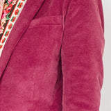 Cleo Cord Jacket in rose