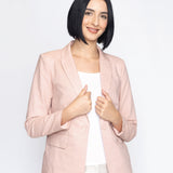 PRE-ORDER Lily Linen Blazer in blush