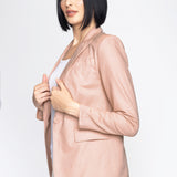 Lily Linen Blazer in blush