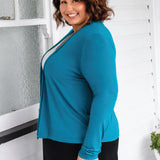 Bella Bamboo Cardie long sleeve in jewel