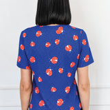 Holiday Tee in ladybug navy