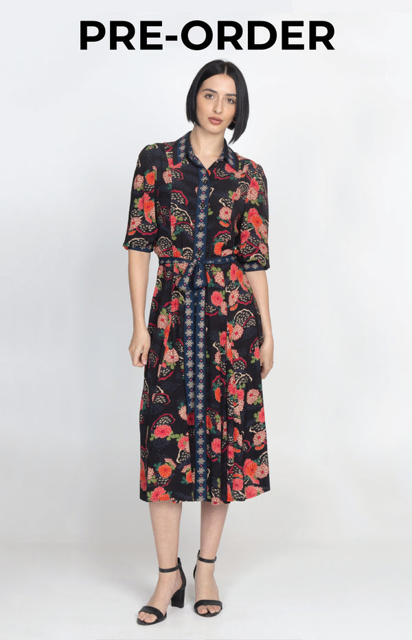 PRE-ORDER Leticia Dress in now or never black