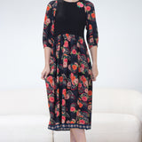 Barbados Midi Dress in now or never black