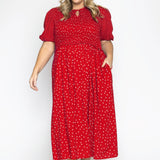 Seychelles Dress in dotty red