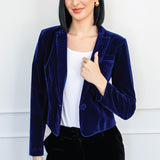 Perfect Velvet Blazer in midnight