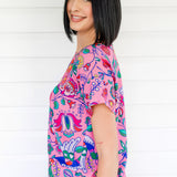 Poppy Top in folk fairytale pink