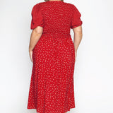 Seychelles Dress in dotty red