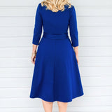 Sloane Dress in cobalt