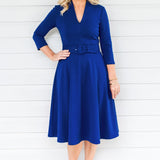 Sloane Dress in cobalt