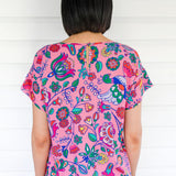 Poppy Top in folk fairytale pink